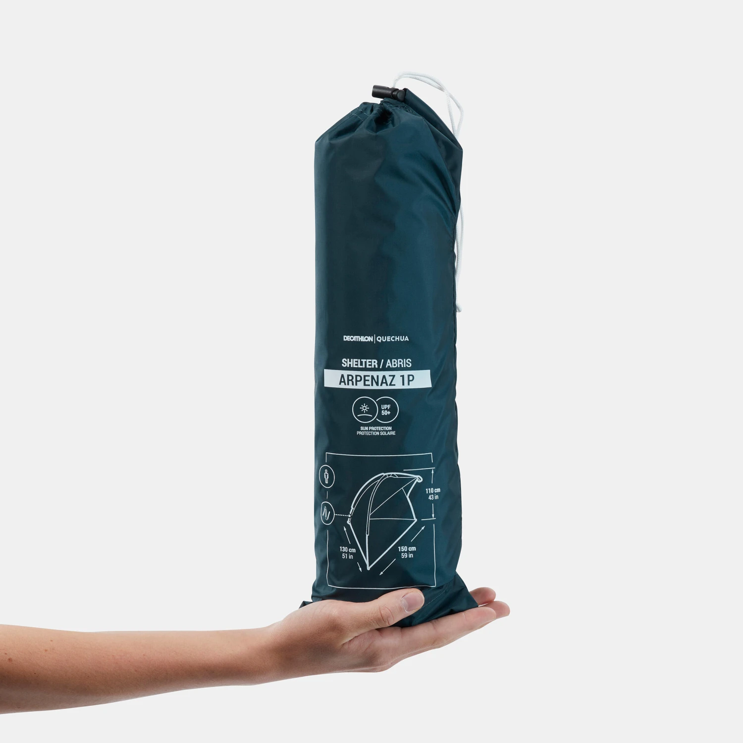 Quechua Camping Shelter With Poles - 1 Person - Image 2