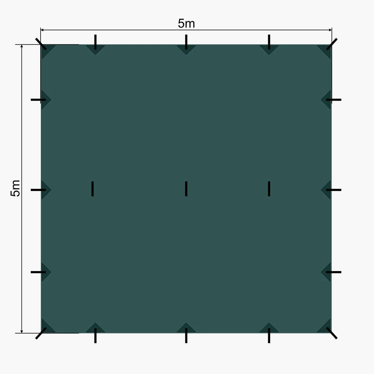 Lomo 5m X 5m Bushcraft Tarp - Image 3